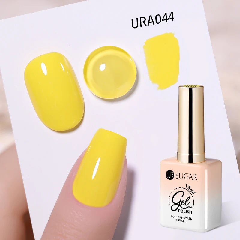 UR SUGAR 15ml Jelly Milky White Translucent Color Gel Polish Semi Permanent UV Gel Nail Art Soak Off Gel Varnish Latest Fashion