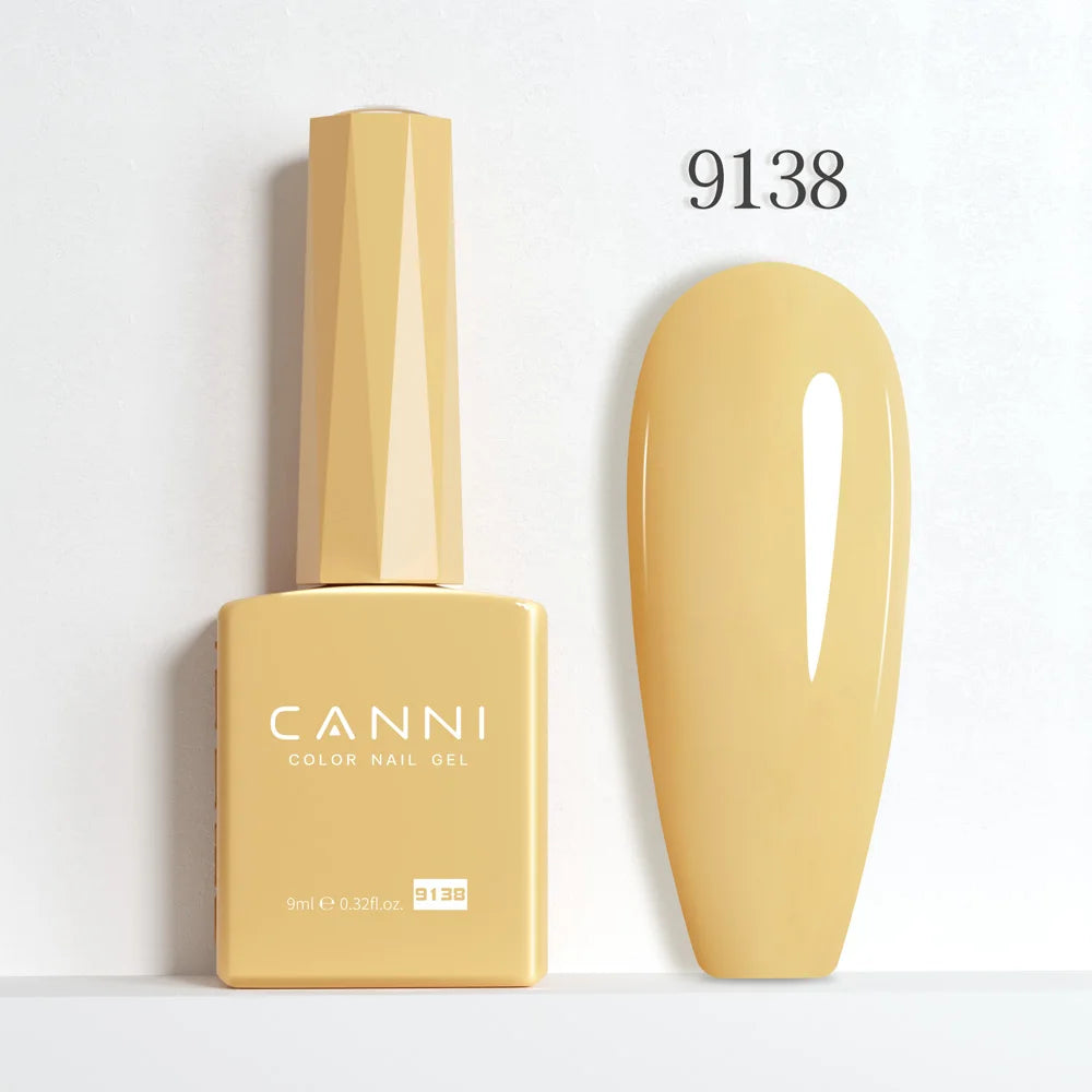 CANNI Hema Free Nail Gel Polish Fall Color Collection Semi Permanent Diamong Long Wear Top Coat Red Gorgeous JellyNude Color 9ml