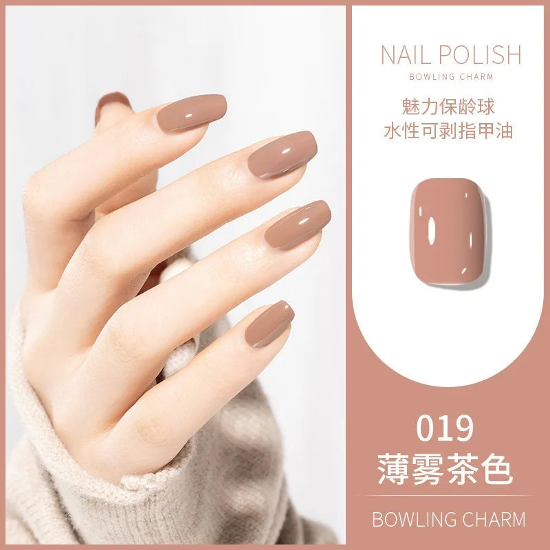 40 Colors New Nail Polish for Summer Water-based Quick Drying Tearable Nail Art Semipermanent Monochrome No Baking Lamp Varnish