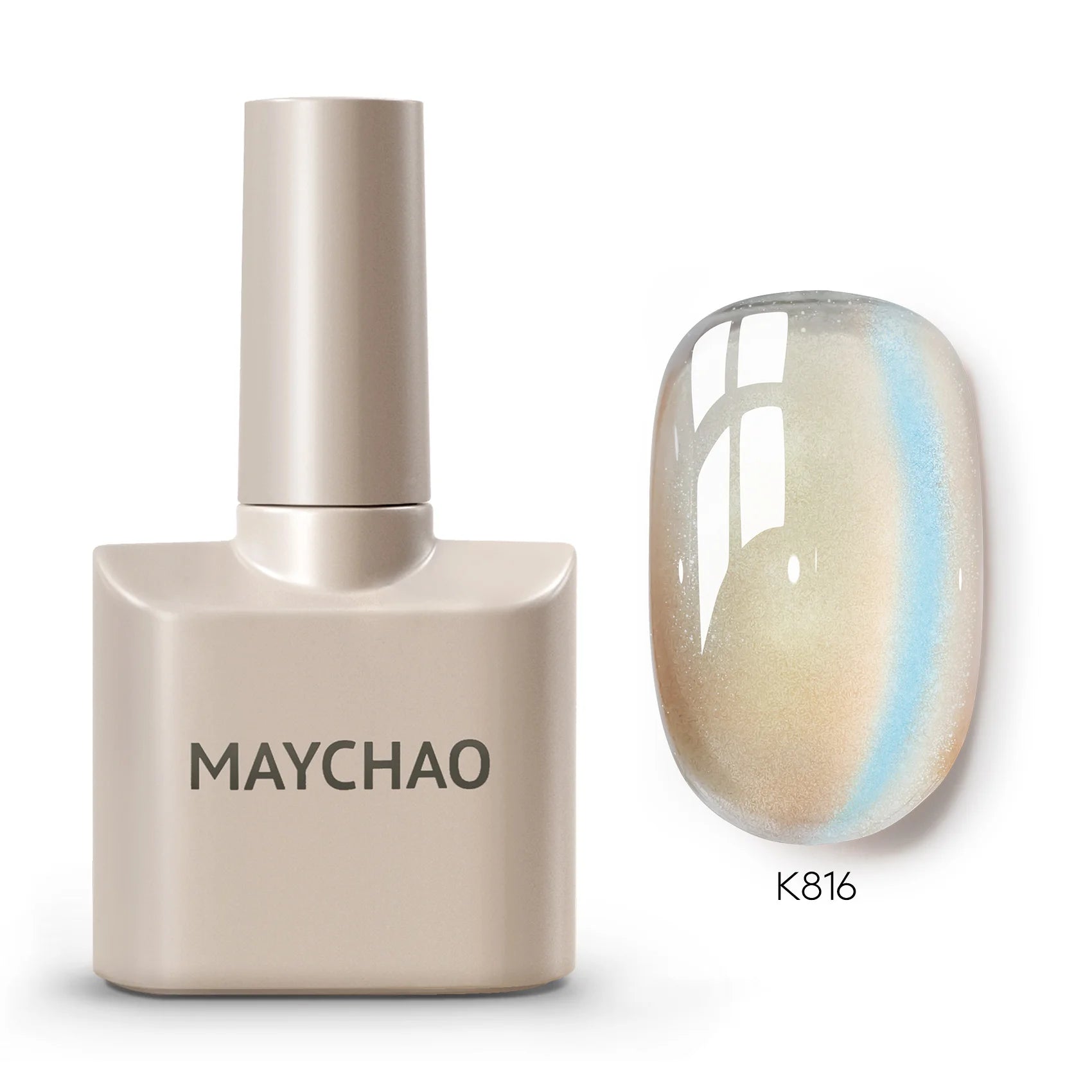 MAYCHAORomantic Galaxy Cat Eye Gel Nail Polish With Magnet Soak off UV Holographic Magnetic Rainbow Gel Polish for Nail Manicure