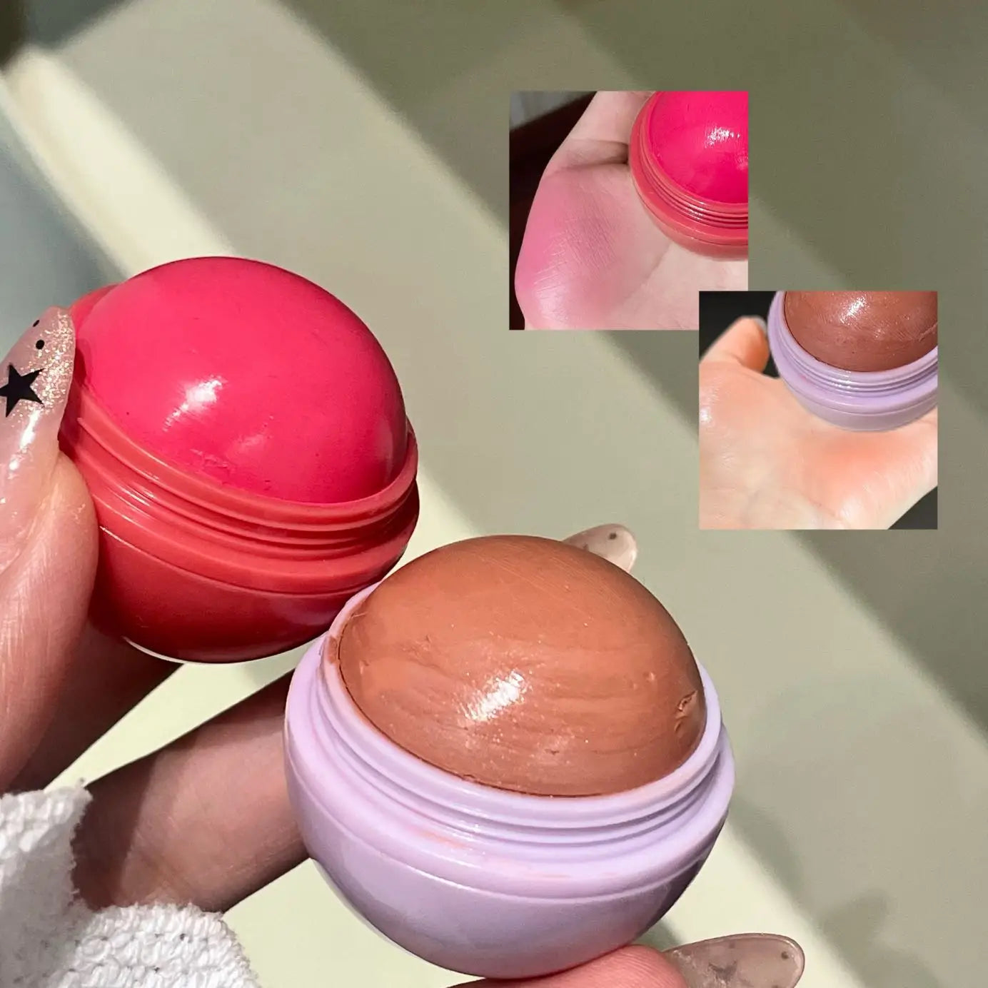 Herorange Peach Ball Cloud Velvet Blush Cream, Fine Powder Texture, Natural Three-Dimensional Effect, Brightening and Color-Enhancing, Dewy Blush, Long-Lasting Makeup, Suitable for Autumn and Winter