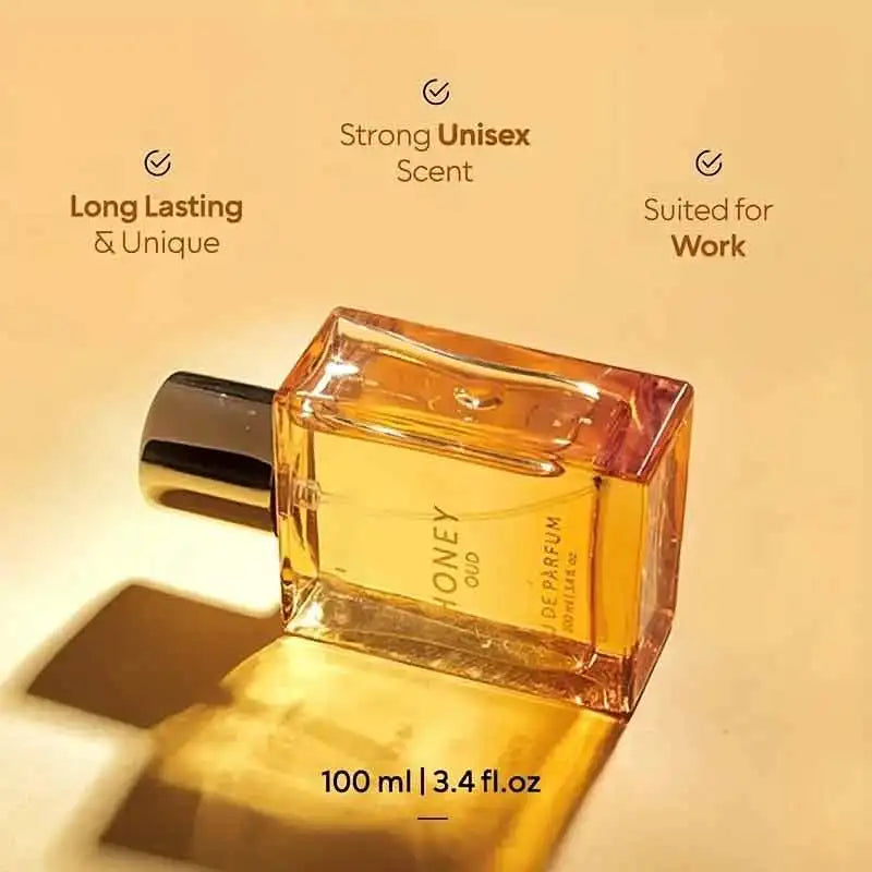 BellaVita Honey OUD Unisex perfume 100ml | Vanilla, Bergamot and Patchouli | Long acting Arabian Neutral perfume