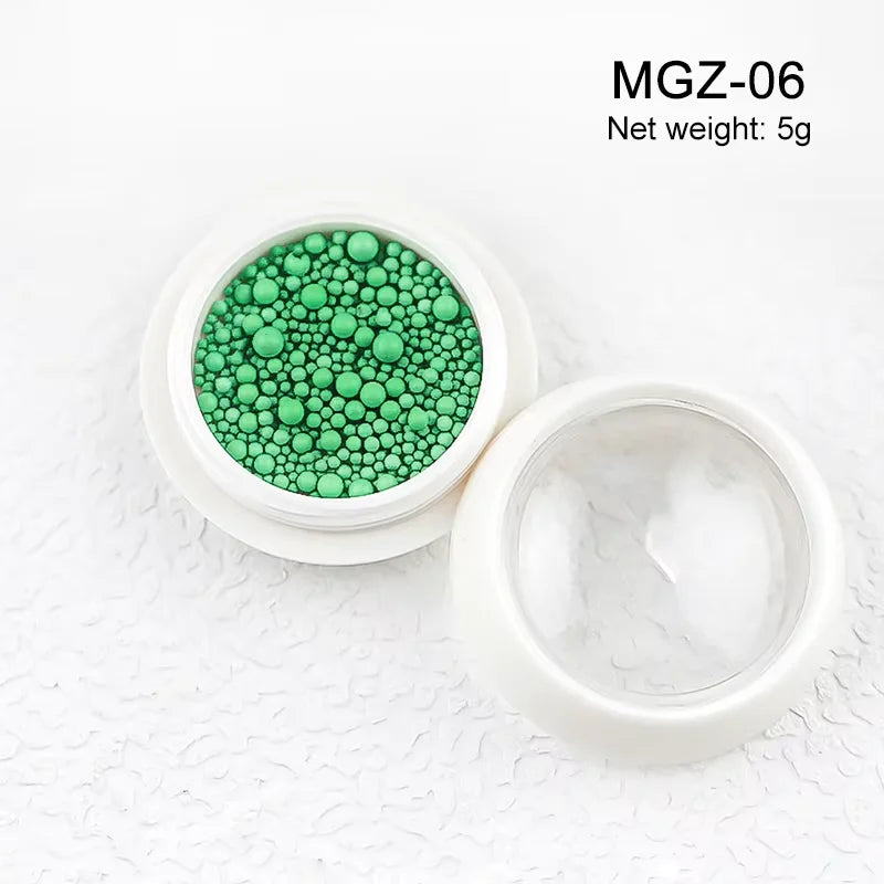 White Acrylic Flower Nail Art Decorations Mixed Size Rhinestones Red Blue Gem Manicure Tools Accessories DIY Nails Design 5g