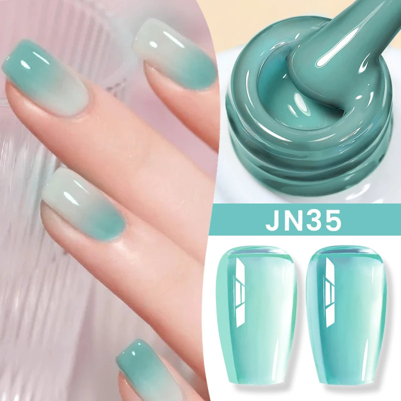 BORN PRETTY 10ml Translucent Color Gel Polish Jelly Nude Autumn Jelly Amber Semi Permanent UV Gel Nail Art Soak Off Gel Varnish