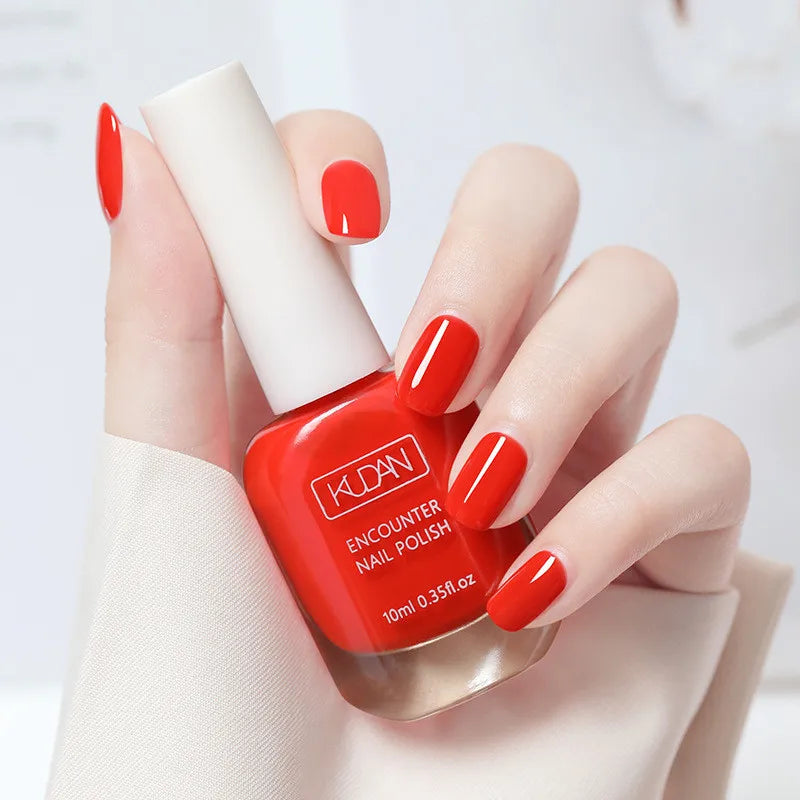 10ml Water-based Nail Polish Long Lasting Tearable Quick Dry No Bake Semi-permanent Varnish DIY Fashion Manicure 40 Color