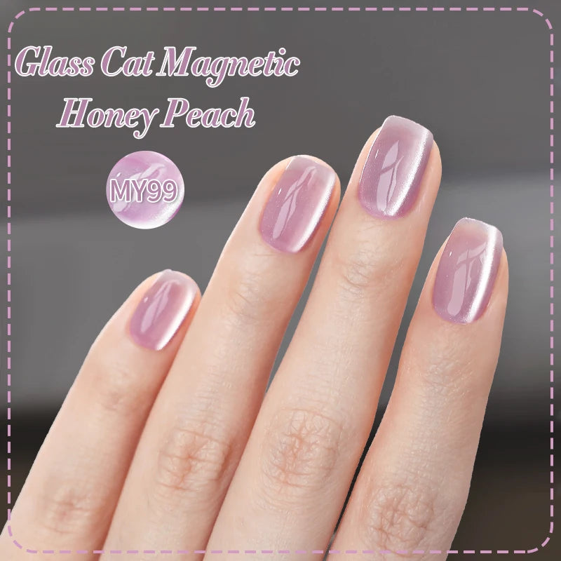 BORN PRETTY 10ml Wishing Apple Red Glass Bead Cat Magnetic Gel ultra Shine Soak Off UV Gel Nail Art Varnish Nail Supplies