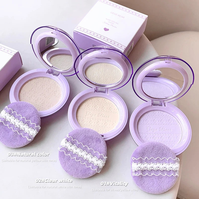 Gege Bear Bare Sensation Translucent Setting Powder — Brightening, Long-Lasting, Concealing, Matte Soft Focus Finish