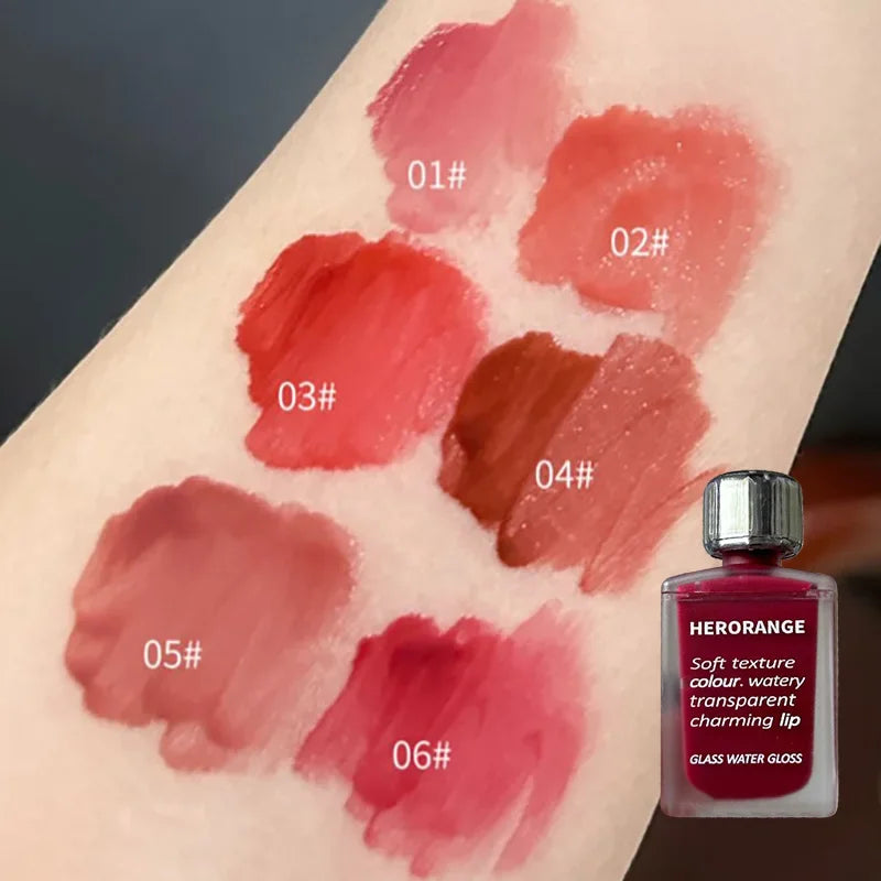 Punk Juice Red Lip Gloss Black Mirror Water Light Lip Glaze Jelly Glass Lip Oil Waterproof Lipstick Nude Clear Tint Makeup
