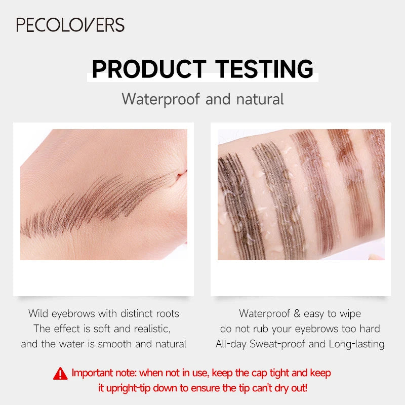 Eyebrows Pen Eyebrow Tattoo Waterproof Liquid Black Eye Brow Makeup Pencil Microblading