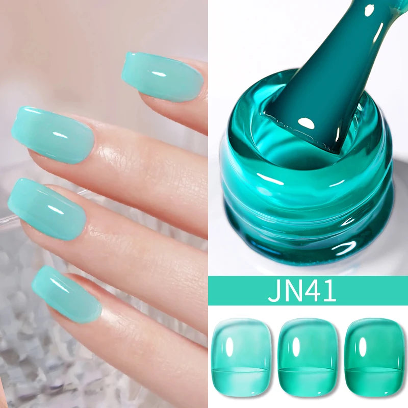 BORN PRETTY 10ml Blood Red Jelly Gel Nail Polish Halloween Nails Art Gel Polish Sheer Translucent Nail Gel for Winter Manicure