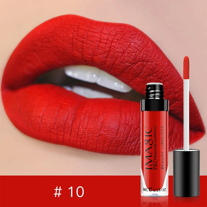 IMAGIC matte 28 color Sexy Matte Lipstick lipgloss Waterproof Long Lasting Gloss Beauty makeup lip gloss fashion lip