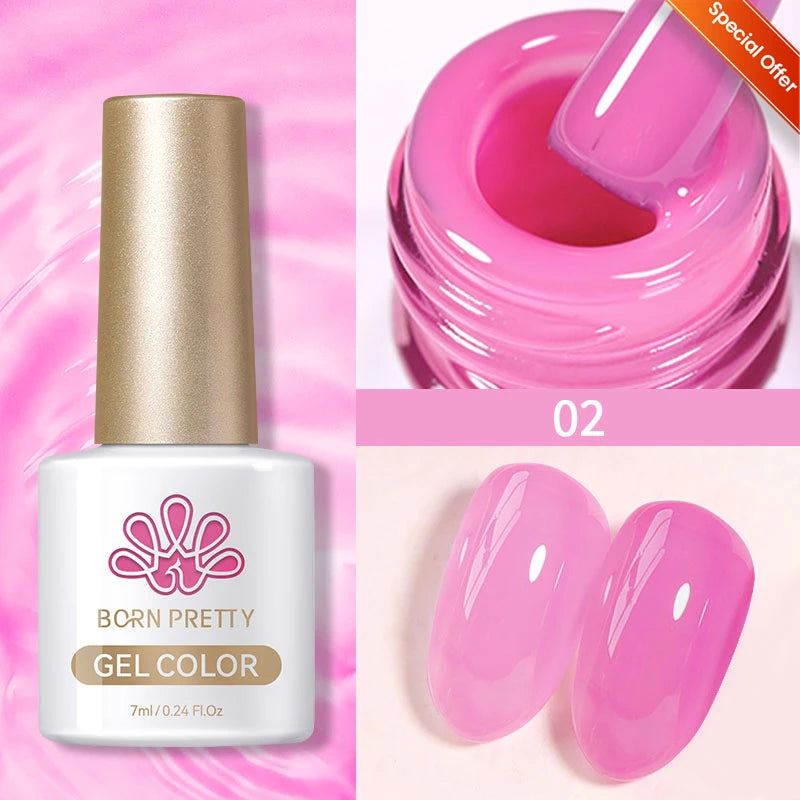 BORN PRETTY 10ml Sliver Carat Mirage Reflective Glitter Gel Nail Polish Sparkling Ultra Shine Soak Off UV Nail Art Gel Varnish