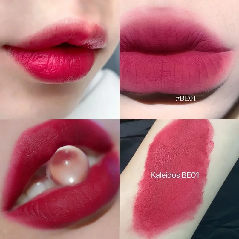 Kaleidos Velvet Matte Lip Stick Lip Cream Matte Finish Nude Colours Lip Tint Waterproof Lipgloss Long Lasting Vegan Makeup