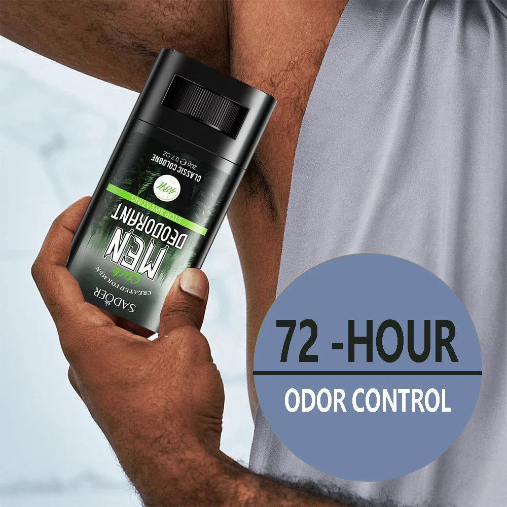 Men Sandalwood Deodorant Stick Anti Sweating Keep Drying Lasting Fragrance Remove Armpit Odor Underarm Refresh Sticks Refresh