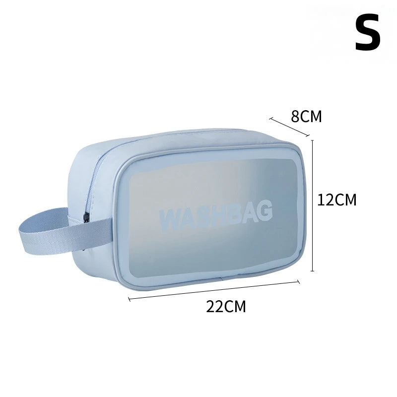 Portable Travel Wash Bag Female Transparent Waterproof Makeup Storage Pouch Large Capacity Cosmetic Organizer Beauty Women Case