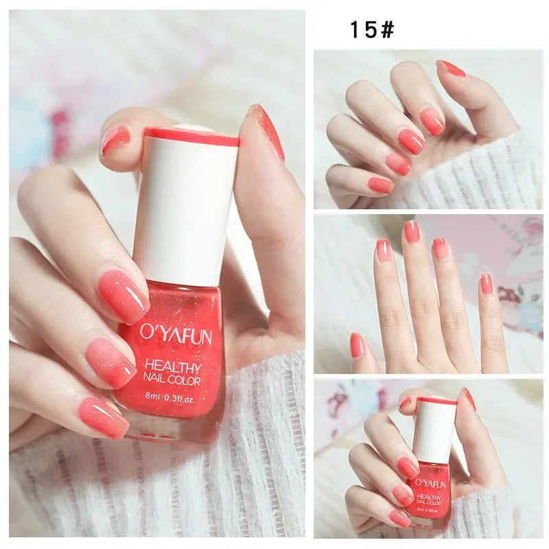 No-bake Nail Polish Nail Art Tearable Quick Dry Normal Without Lamp Nail Polish Glitter Sequins UV Varnish Nails Tools