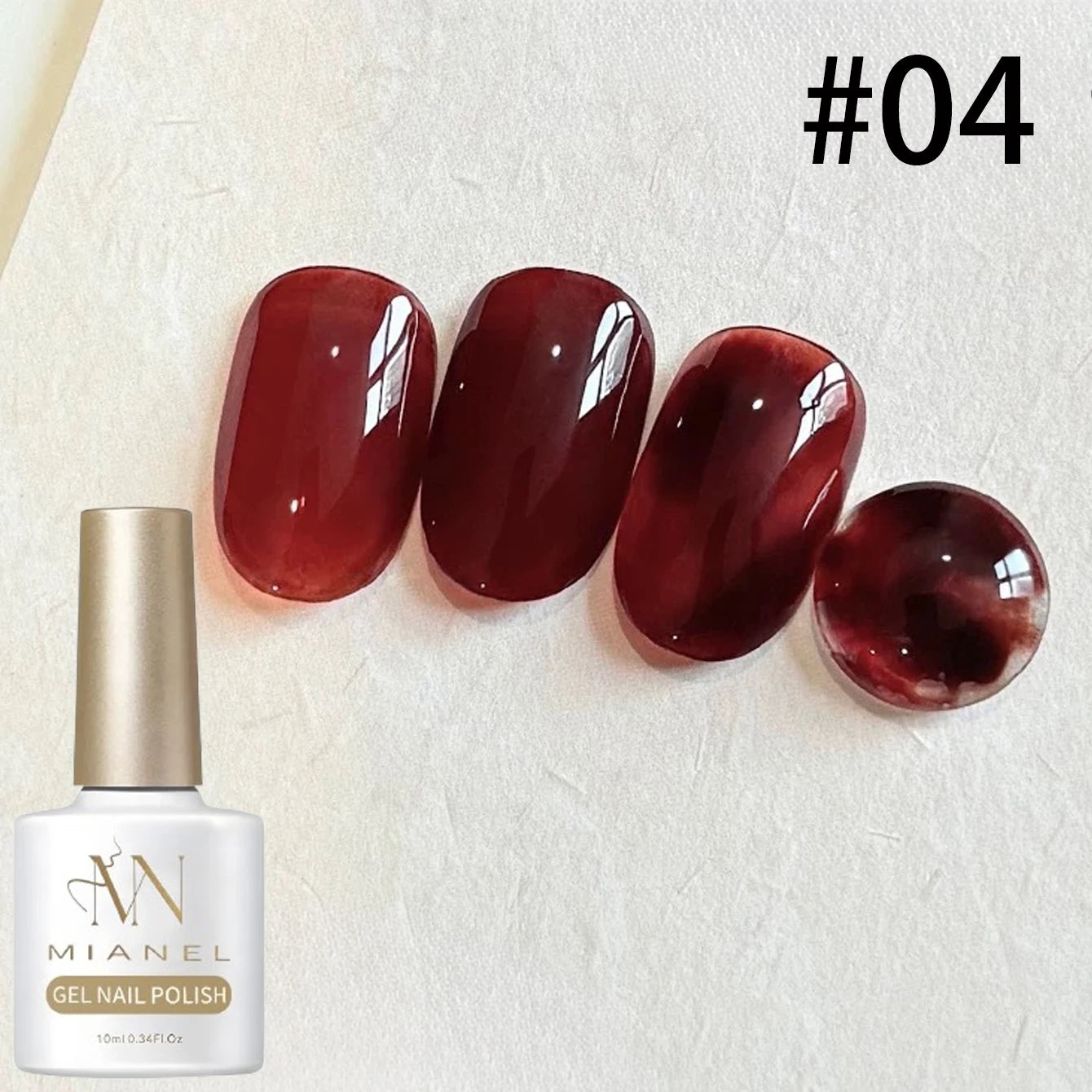 MIANEL 10ML Brown Amber Series Jelly Gel Nail Polish 2026 New Popular Ice Clear Caramel Nail Polish Black Nails 1-6pcs