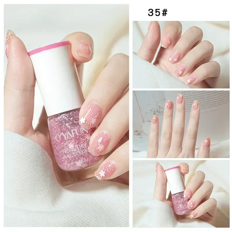 40 Colors Autumn Brown Colors Series Gel Varnish Water Based Nail Polish  Water Based No Baking Quick Dry Peel Off Nail Varnish