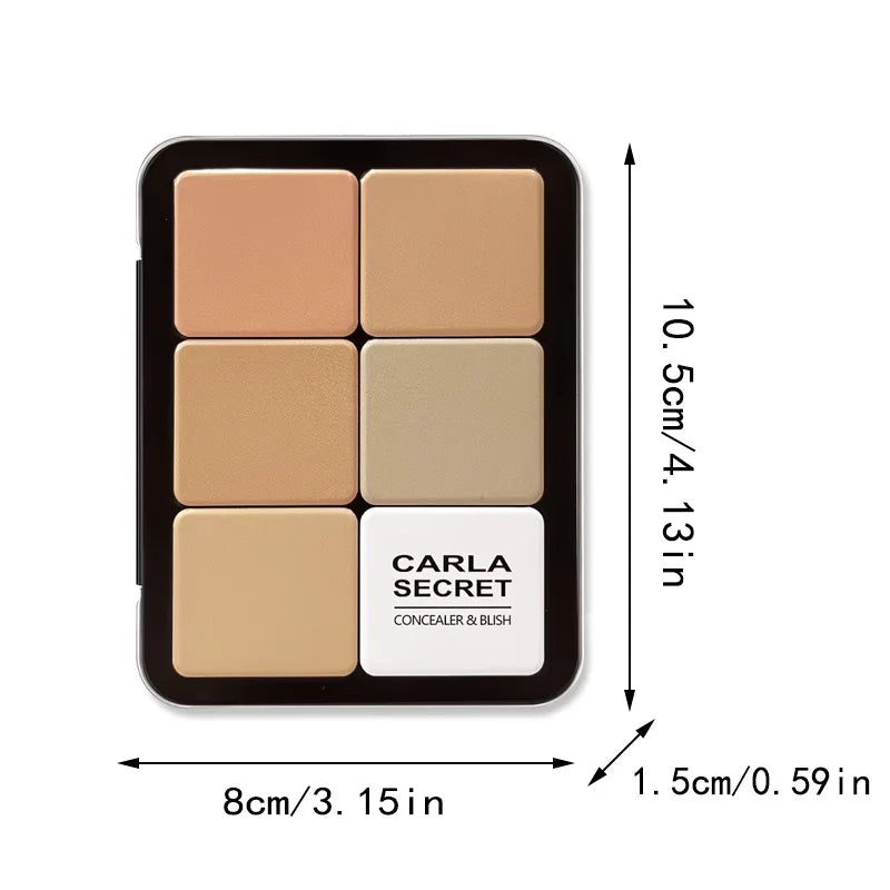 12-Color Concealer Blush & Contour Palette - Matte Cream All-in-One