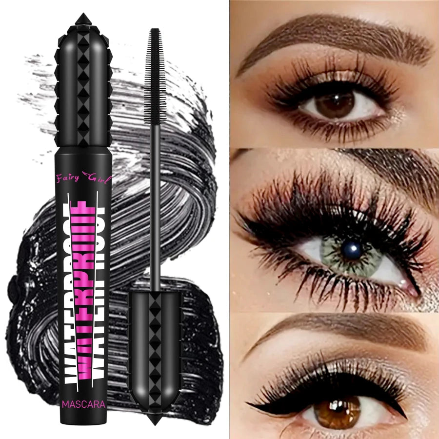 Black Waterproof Mascara - 4D Lengthening & Curling Effect