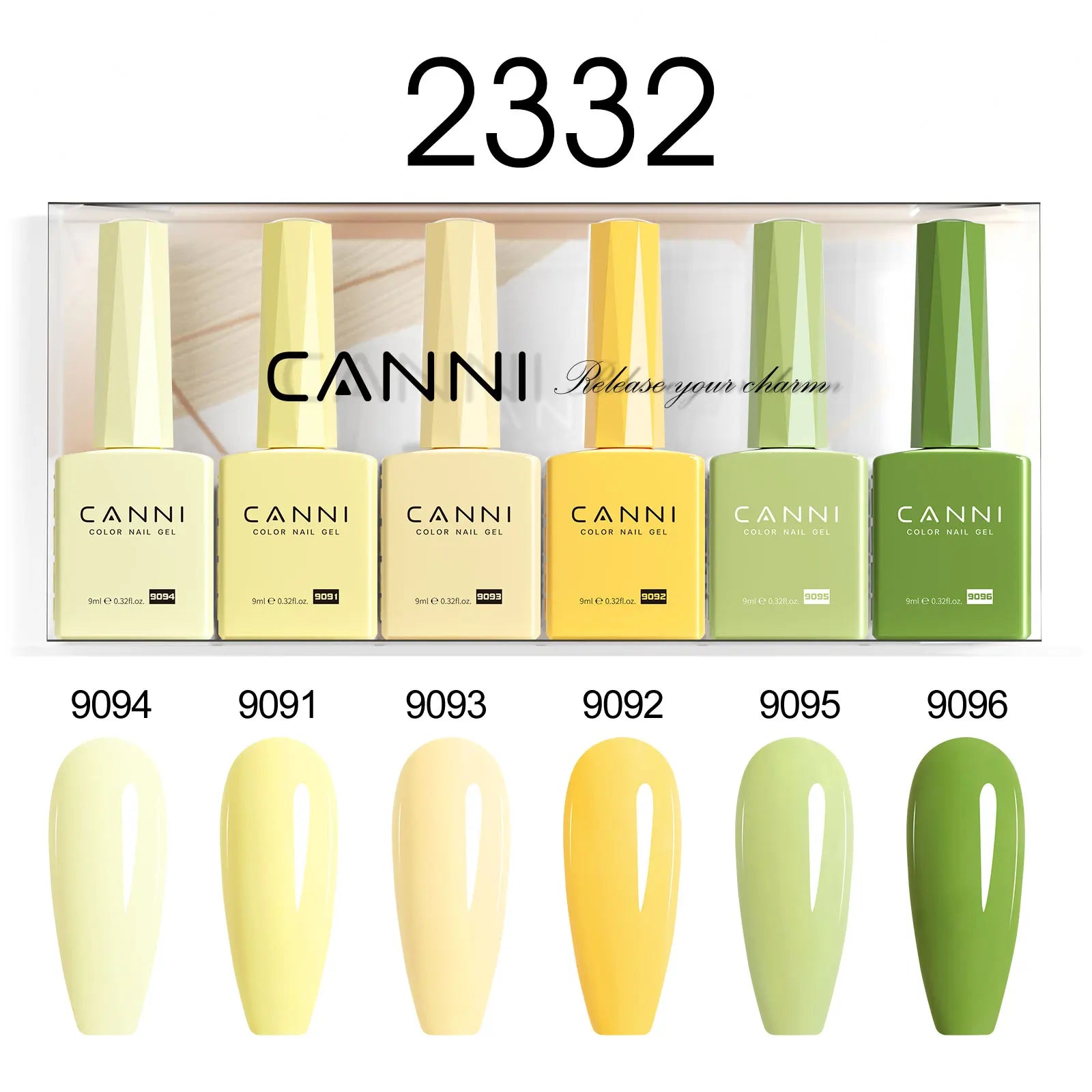 6pcs*9ml CANNI HEMA FREE Nail Gel Polish Set Gorgeous Color Semi Permanent Pigmented Painting Gel Soak off UV LED Gel Nails Kit