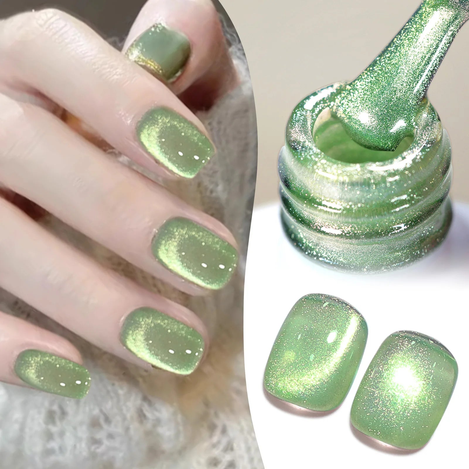 BORN PRETTY 10ml Wishing Apple Red Glass Bead Cat Magnetic Gel ultra Shine Soak Off UV Gel Nail Art Varnish Nail Supplies