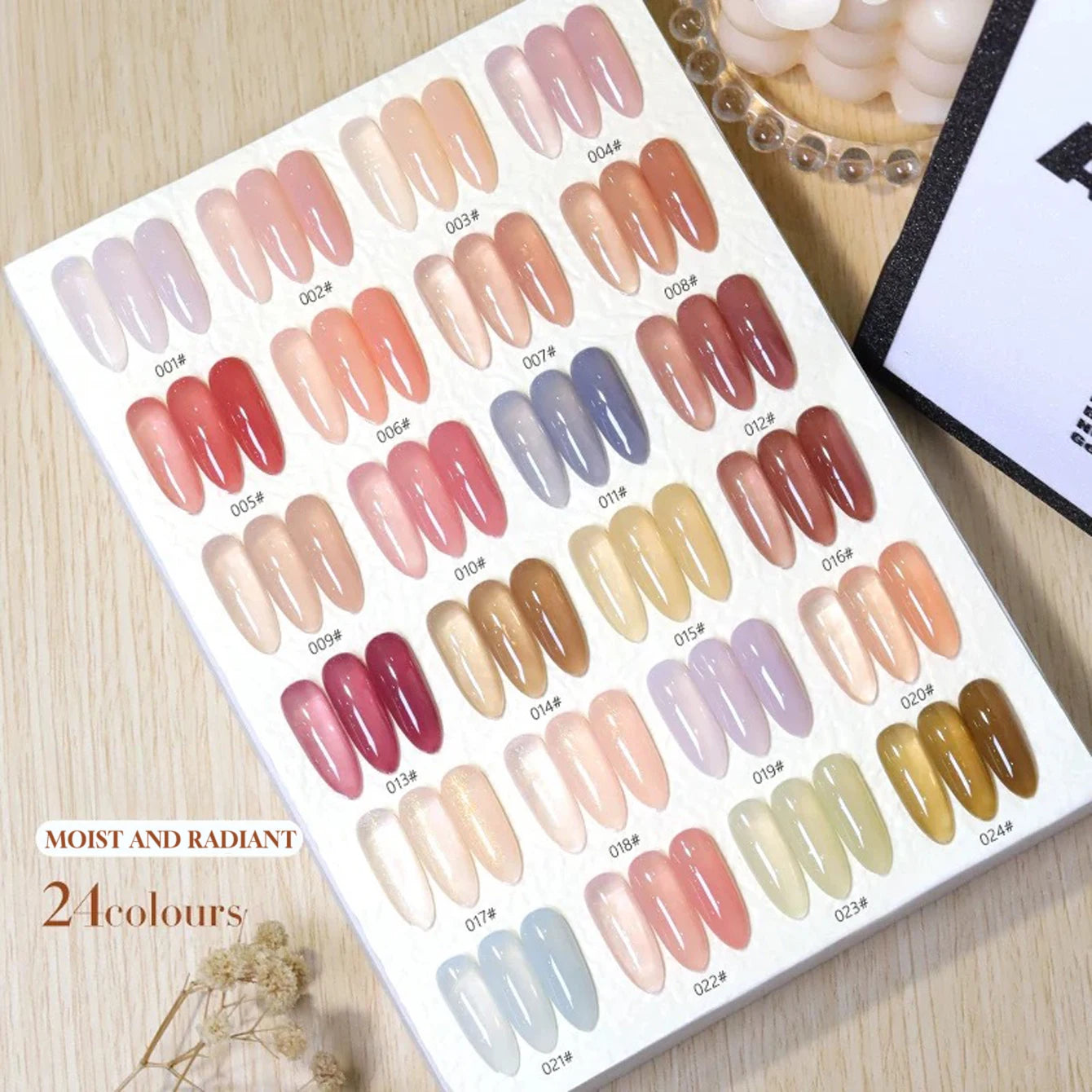 MIANEL  12ML Japanese Style Fairy Gel Nail Polish White Pink Nude Color Ice Clear Nail Polish Pink Nails Summer Nails 1-24pcs