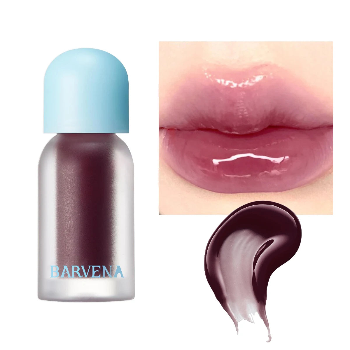 Colored mirror lip gloss soft brush head moisturizing gloss transparent plump lip gloss, long-lasting nourishing non stick cup