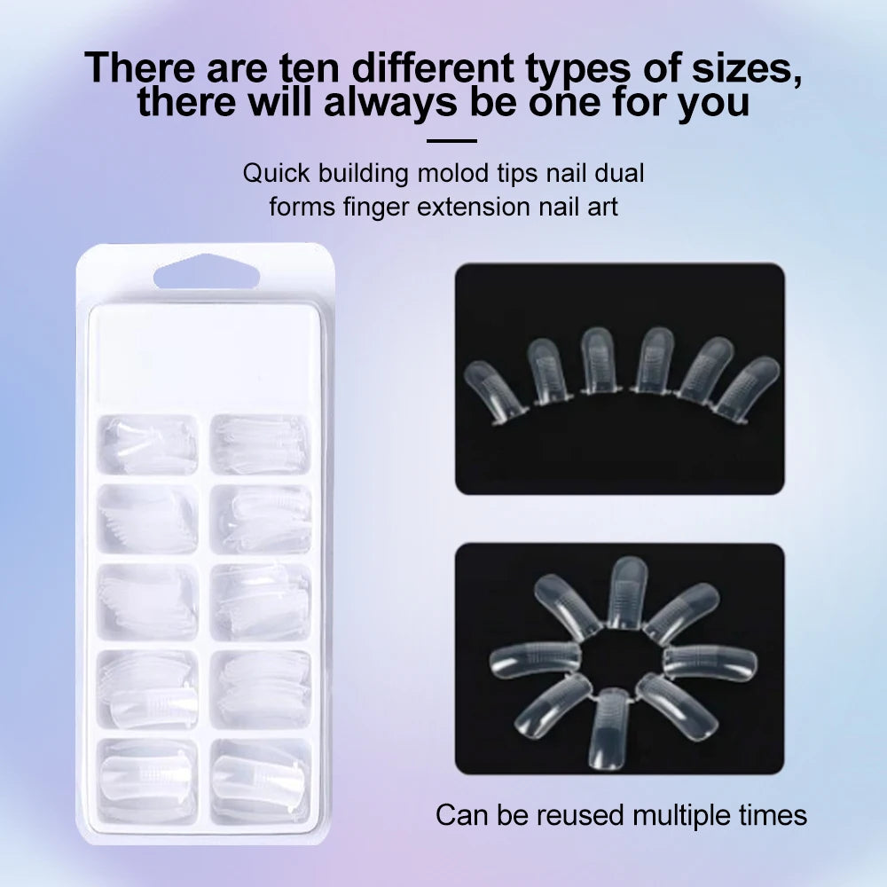 6PCS Extension Nail Polymer Gel Set 15ML Quick Building UV/LED Gel with Nails Mini Lamp for Manicure Extension Art DIY Tools Kit