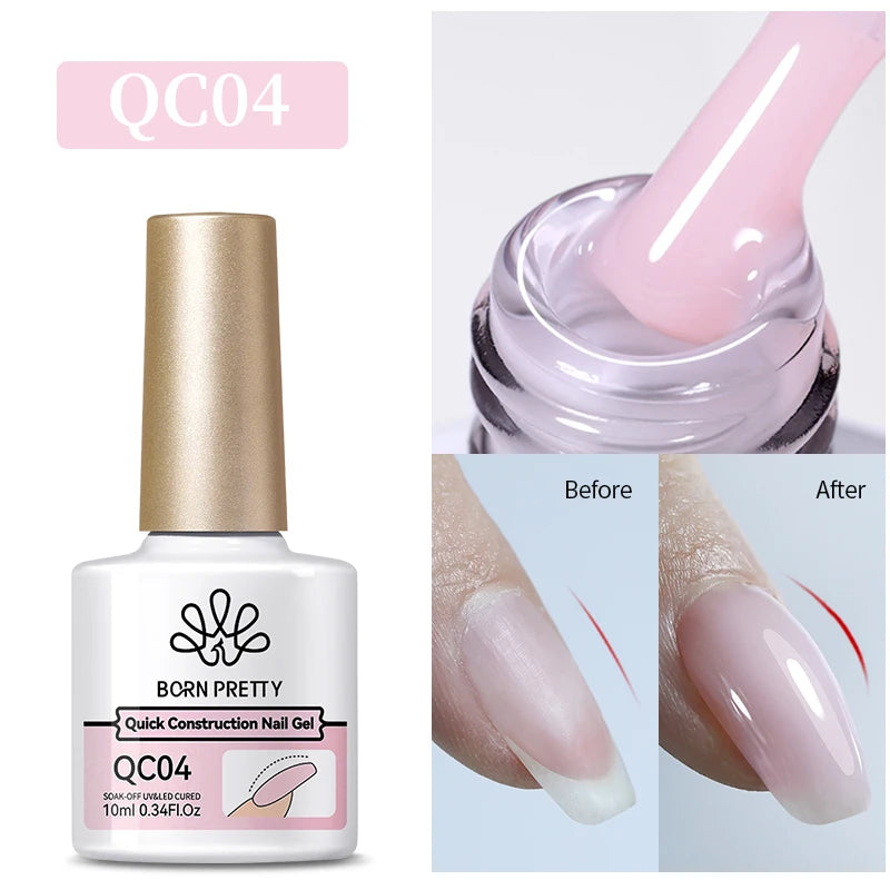 BORN PRETTY 10ml Translucent Color Gel Polish Jelly Nude Autumn Jelly Amber Semi Permanent UV Gel Nail Art Soak Off Gel Varnish
