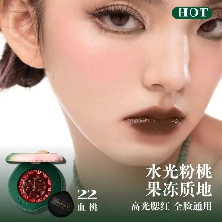 Girlcult Emotional Blush Highlighter Matte Fine Shimmer Blusher Face Cute Makeup Korean Cheek Pressed Powder