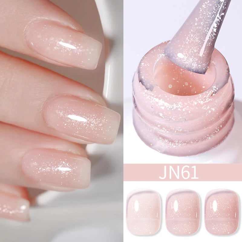 BORN PRETTY 10ml Blood Red Jelly Gel Nail Polish Halloween Nails Art Gel Polish Sheer Translucent Nail Gel for Winter Manicure