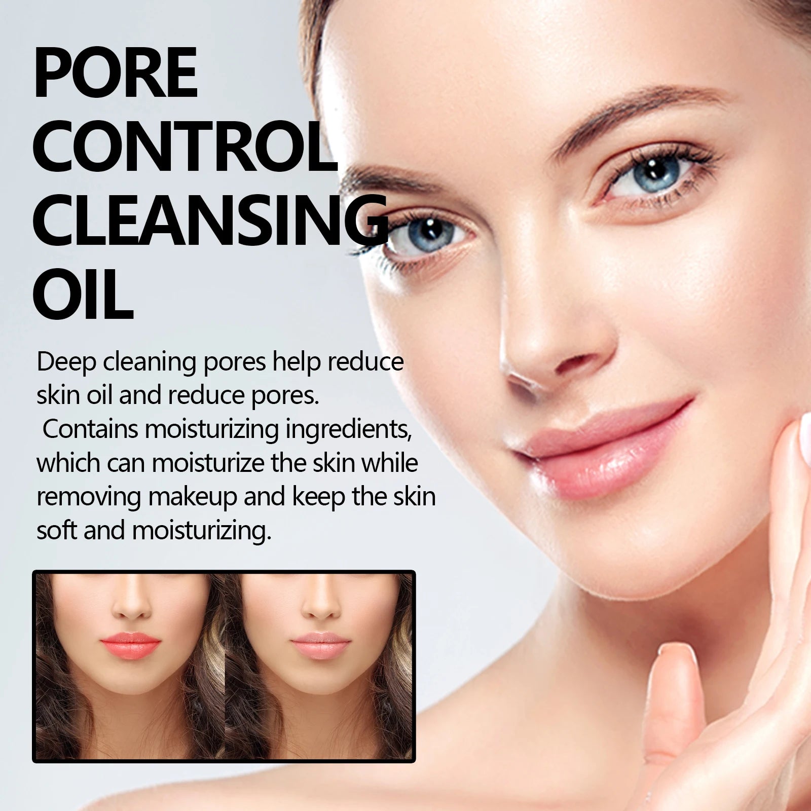 Pore Control Makeup Removal Cleansing Oil Gentle Makeup Removal Caring Skin Moisturizing Brightening Deep Cleansing Pore Skin