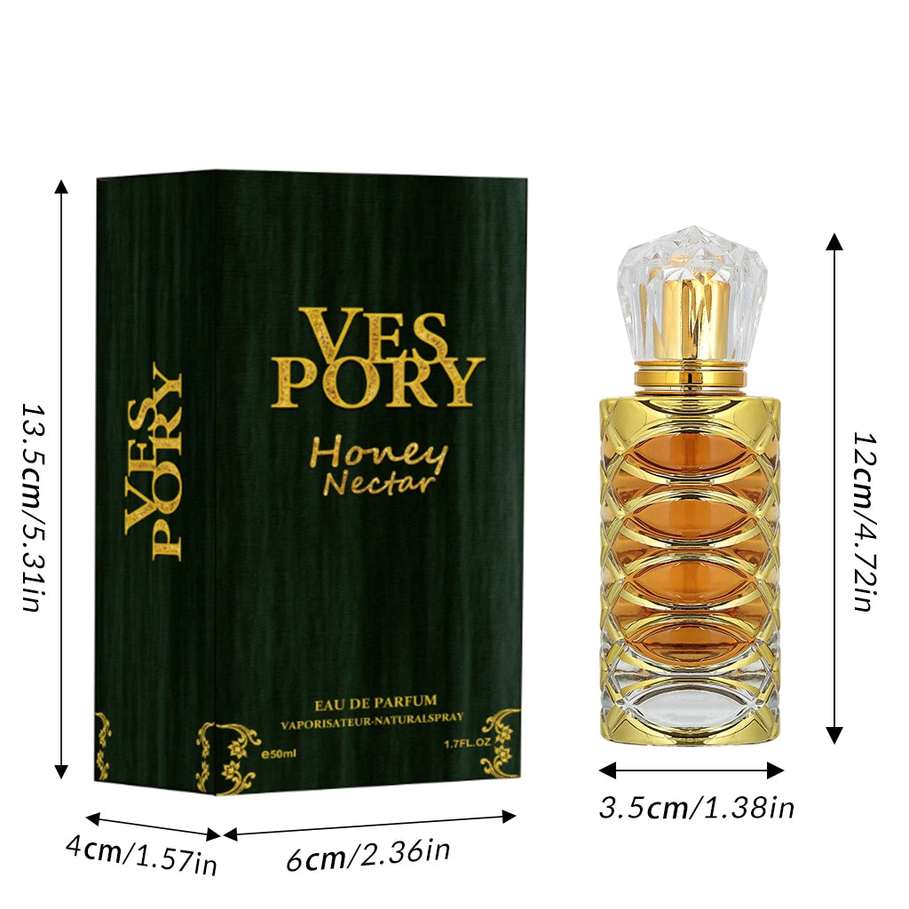 Sweet Caramel Vanilla Perfume for Women 50ml, Long Lasting Honey Musk Fragrance, Confident & Sexy Scent for Date Night, Gift for