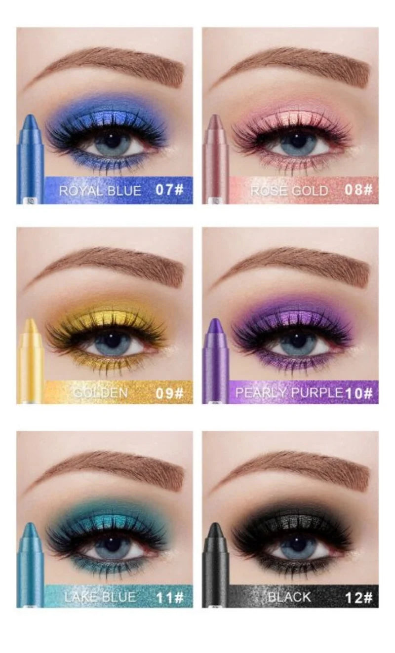 Eyeshadow Pen, Eyeliner Pen, Eyeshadow Stick, Under-Eye Shadow Pen, Pearlescent Eyeshadow Pen with Sharpener, Foam Pen, Single-Color Eyeshadow Pen, Pearlescent Under-Eye Shadow, Highlighter, Smudge-Proof