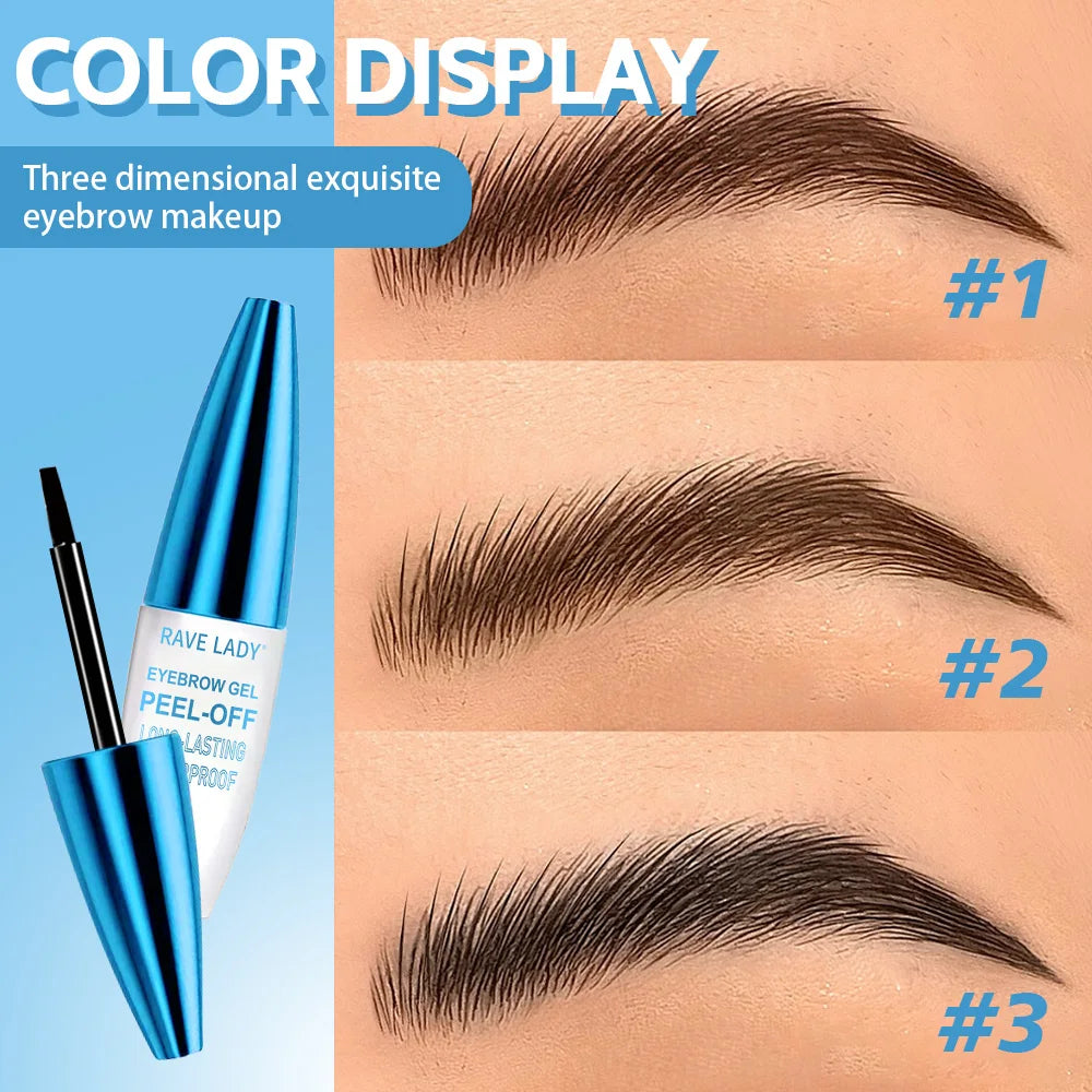 Rave Lady Peel-Off Eyebrow Gel - Waterproof Tinting Liquid 10g