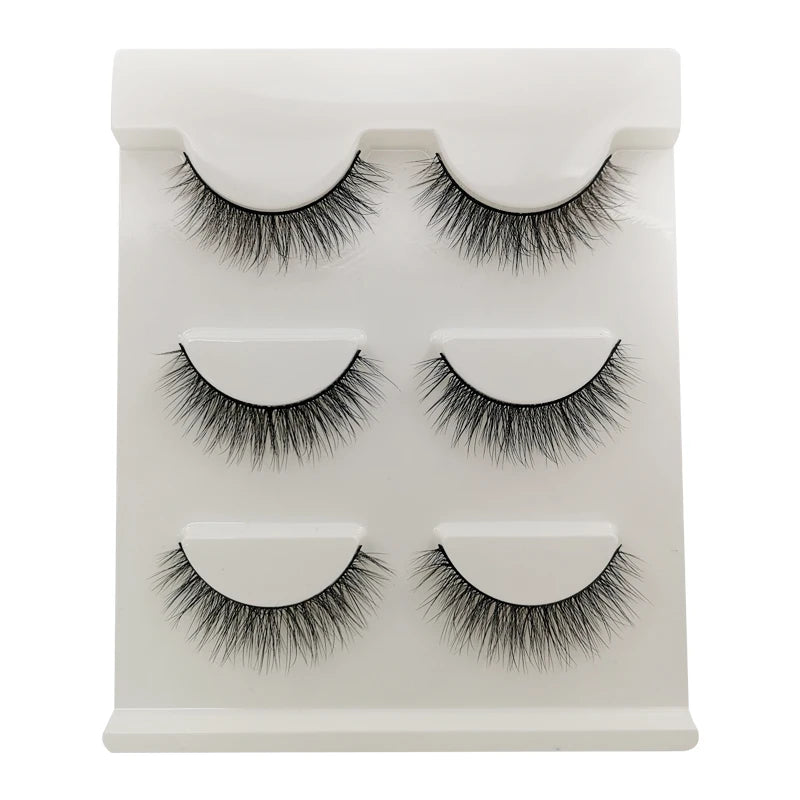 SHIDISHANGPIN 3/5/16 Pairs Natural Long False Eyelashes Dramatic Fluffy 3D Mink Lashes Wispy Wholesale Eye Lashes Thick Cils