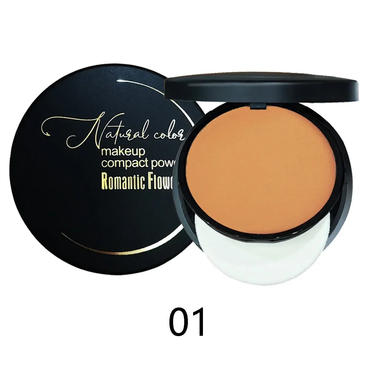 Wheat Bronzing Powder Dark Skin Matte Finish Sweatproof Oil Control Foundation Concealer Contour Palette with Powder Puff Mirror