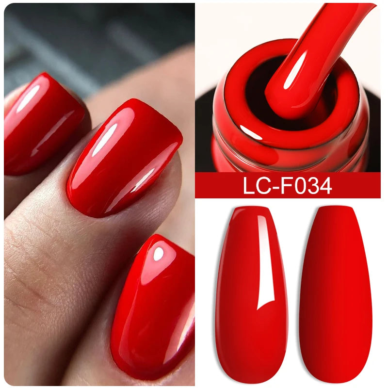 LILYCUTE 7ML Black Silver Red Reflective Glitter Gel Nail Polish Sparkling French Soak Off Long Lasting Manicure Nails Art Gel