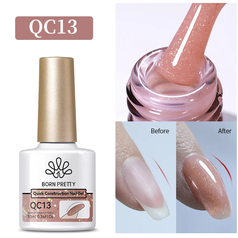 BORN PRETTY 10ml Translucent Color Gel Polish Jelly Nude Autumn Jelly Amber Semi Permanent UV Gel Nail Art Soak Off Gel Varnish