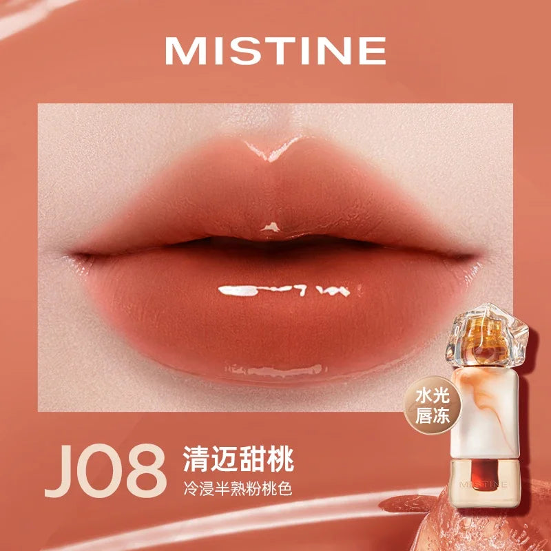Mistine Lipstick Nude Long Wear Lip Creamy Korean Makeup Matte Lip Glaze Mirror Gloss Lip Jelly Long Lasting 2.9g