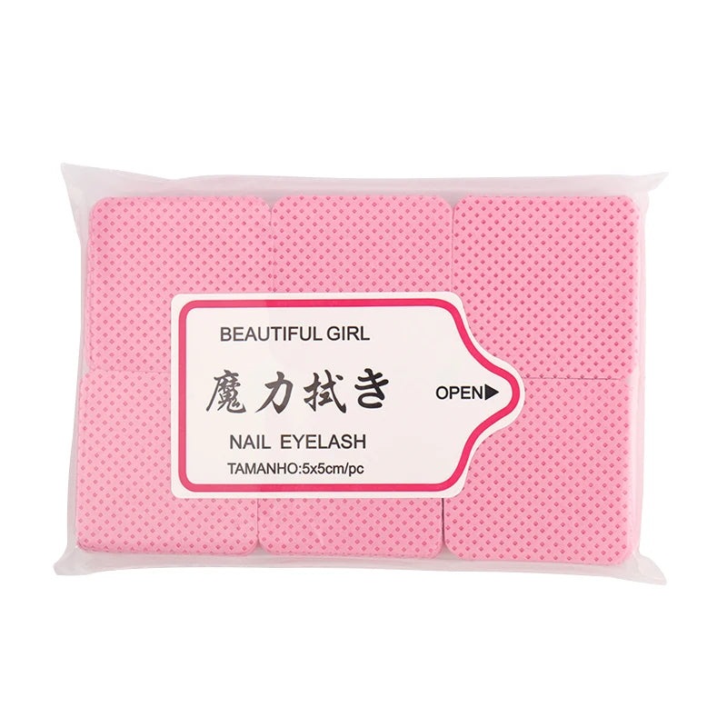 300pcs Lint-Free Eyelash Glue Wipes Paper Gel Remover Clean Month of Bottle Cotton Pads Beauty Cleaning Nail Art Makeup Tools