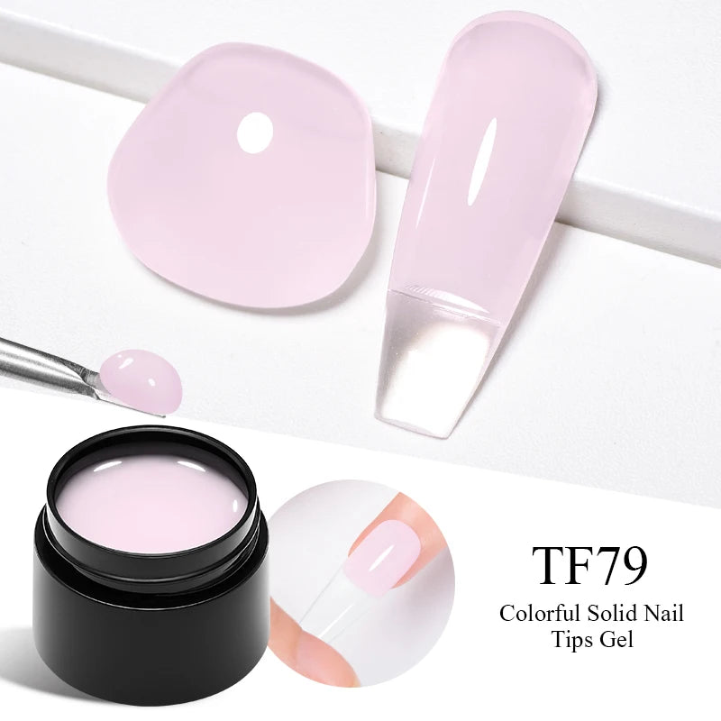 Milky White Nail Extension Gel Clear Nude Building UV Gel For Nails Finger Extensions Form Tips French Nails Manicure Nail Art