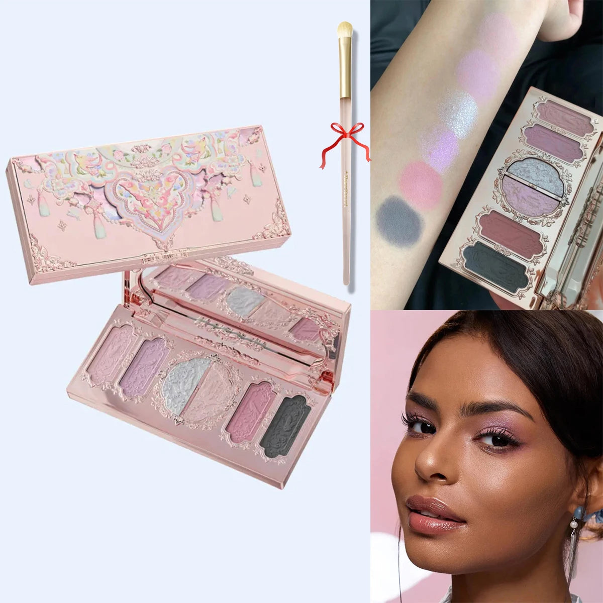 Flower Knows Swan Ballet 6-Color Eyeshadow Palette