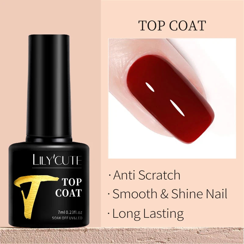 LILYCUTE 7ML Black Silver Red Reflective Glitter Gel Nail Polish Sparkling French Soak Off Long Lasting Manicure Nails Art Gel