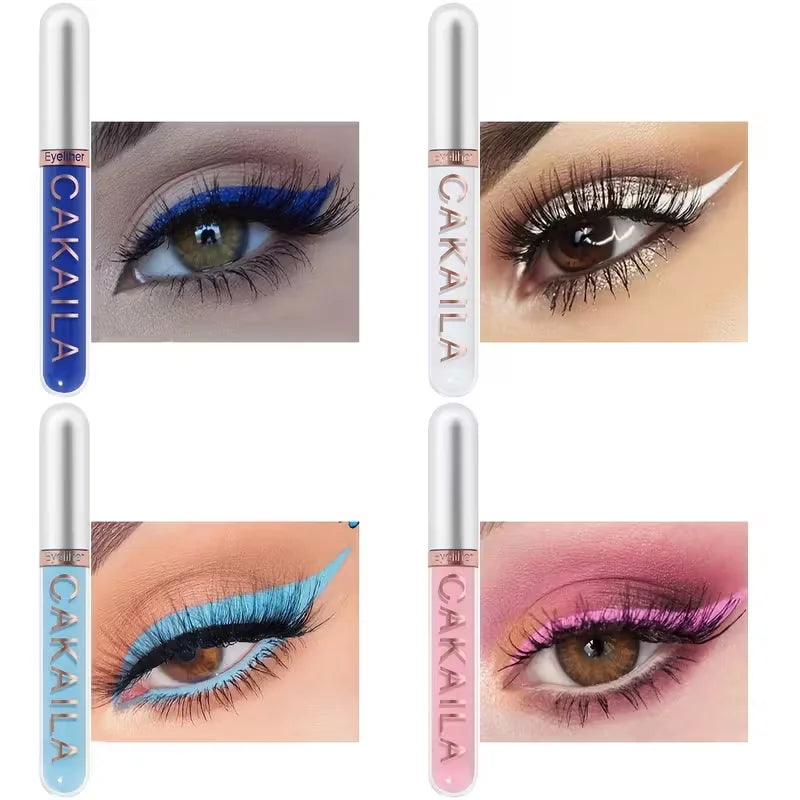 8-Color Set Waterproof Eyeliner Pens Long-lasting Glitter & Colored Eye Makeup Cosmetics Beauty Matte Eye liner Pencil Kit