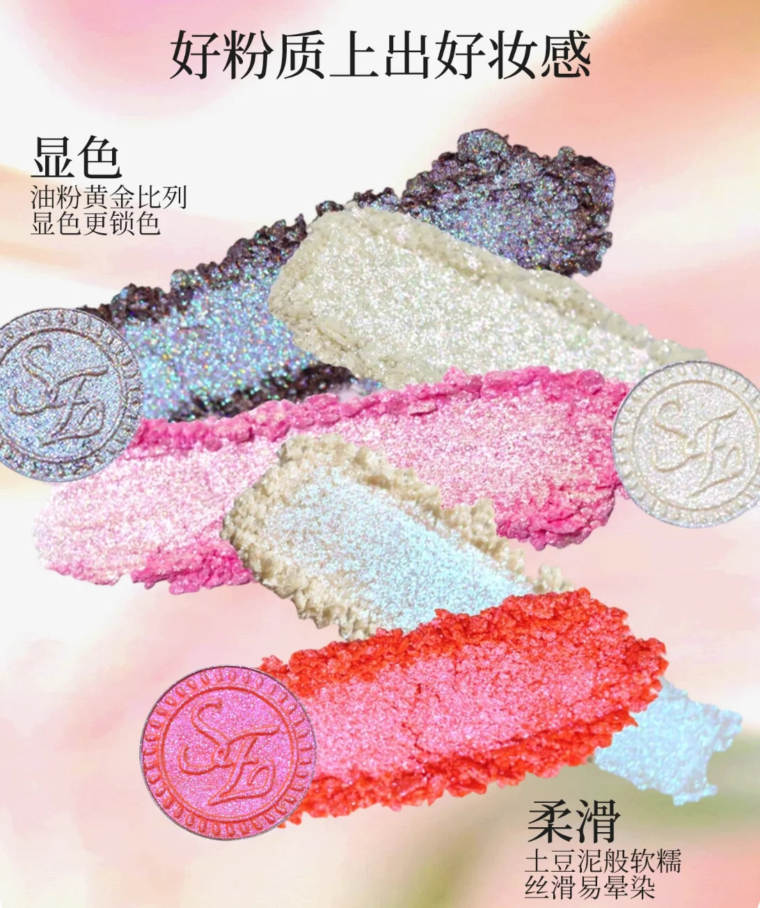 SheenEffect chameleon pigment Eyeshadow Single eye shadow Long-lasting Highlighter Easy to blend portable Makeup Cosmetics