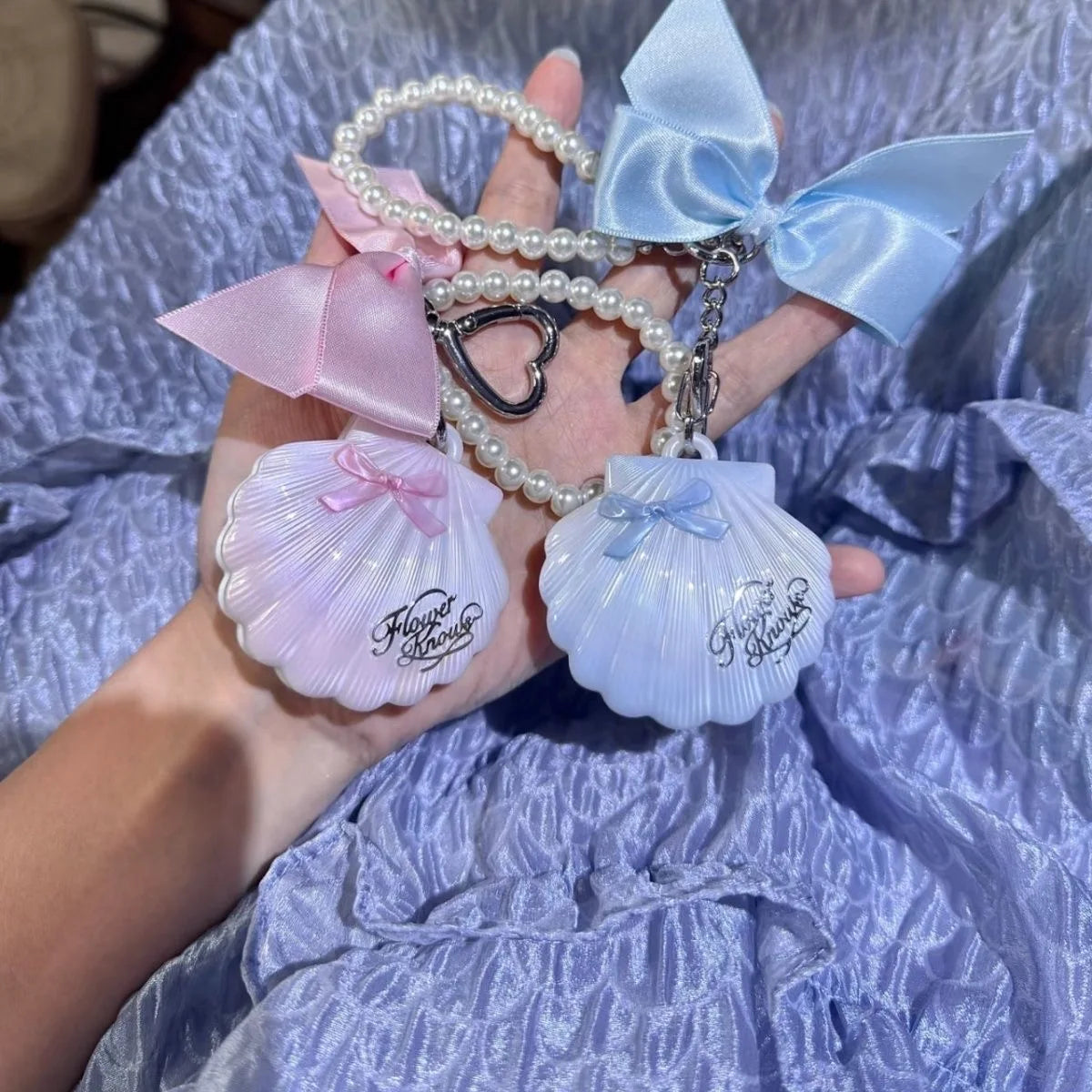Flower Knows Shell Pearl Collection Highlighter Palette Shimmer Glitter iluminador Makeup Highlight