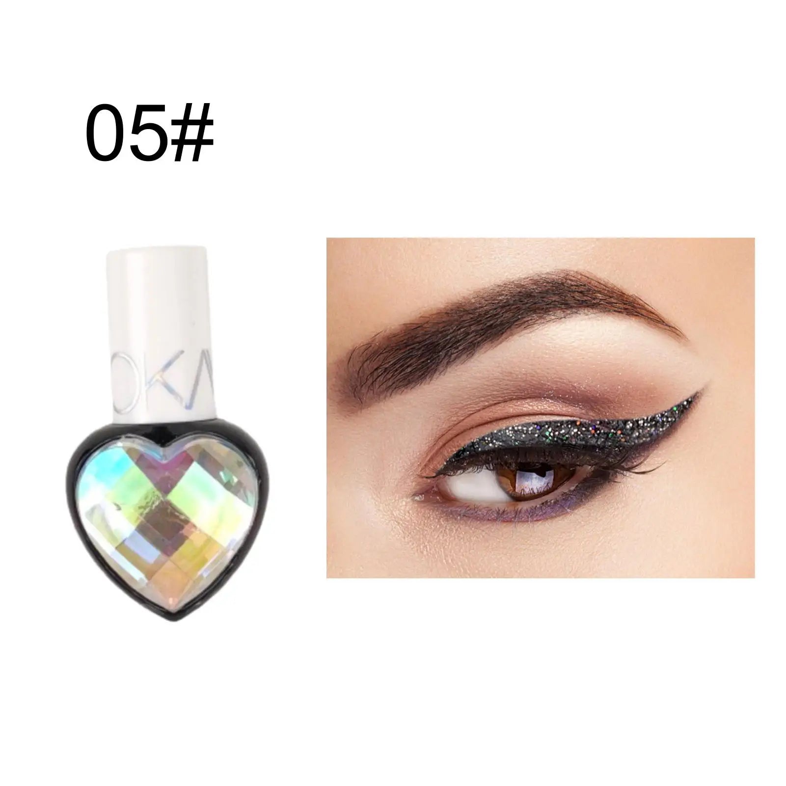 1PC Fine Shimmer, Glitter, High Pigmentation, Silky, Non-sticky, Multi-color Eyeliner,Suitable for Music Festivals and Parties