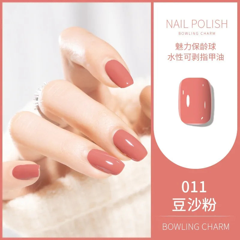 40 Colors New Nail Polish for Summer Water-based Quick Drying Tearable Nail Art Semipermanent Monochrome No Baking Lamp Varnish